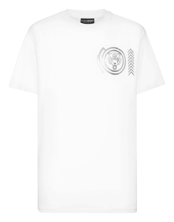 plein sport Plein Sport Cotton T-shirt Round Neck SS Lamina Tiger white/silver