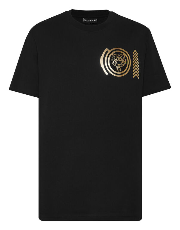 plein sport Plein Sport Cotton T-shirt Round Neck SS Lamina Tiger black/light gold