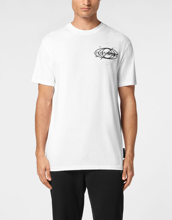 Plein Sport Plein Sport Cotton T-shirt Round Neck SS Logos White