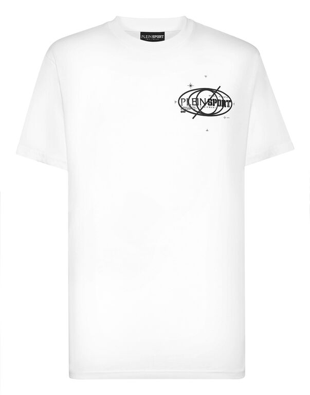 plein sport Plein Sport Cotton T-shirt Round Neck SS Logos white