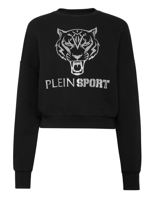 plein sport Cropped Hoodie Sweatjacket Tiger black