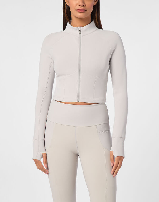 Plein Sport Cropped Jogging Full Zip Grey