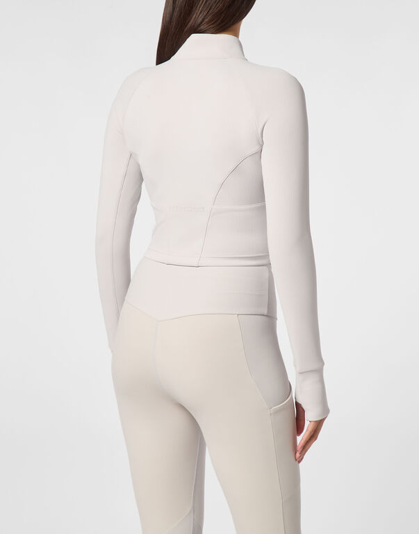 Plein Sport Cropped Jogging Full Zip Grey