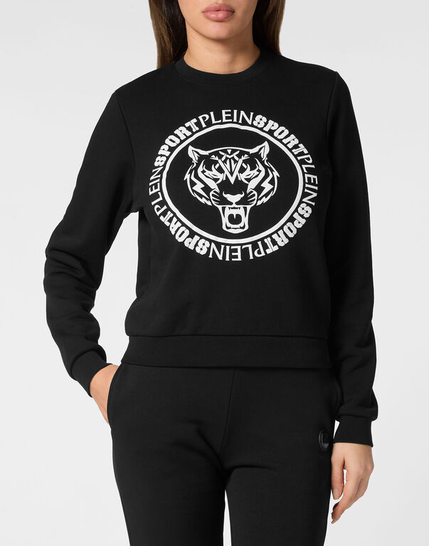 Plein Sport Cropped Roundneck Sweatshirt Black