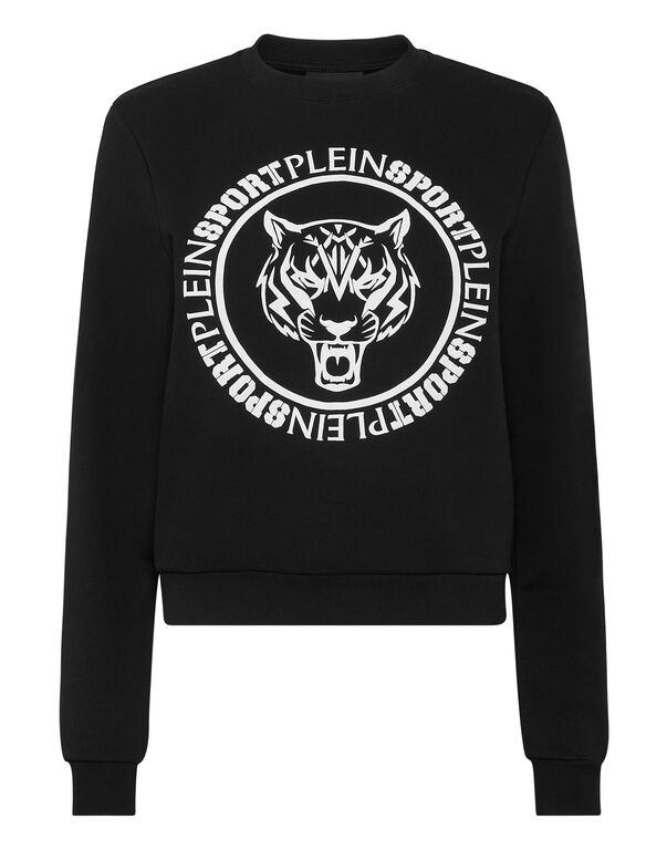plein sport Cropped Roundneck Sweatshirt black