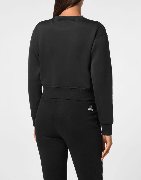 Plein Sport Cropped Sweatshirt LS Black
