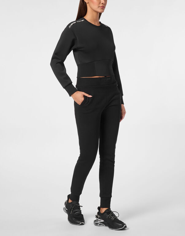 Plein Sport Cropped Sweatshirt LS Black