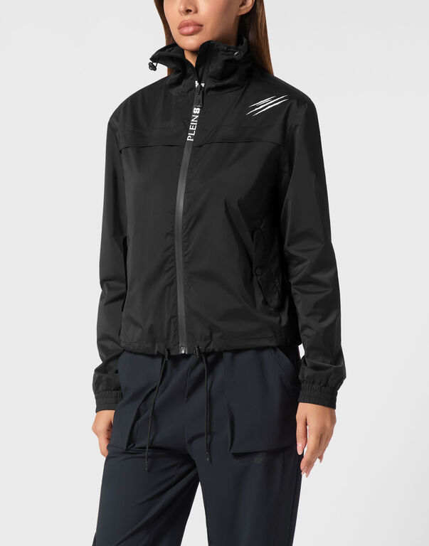 Plein Sport Cropped Windbreaker LS Scratch Black