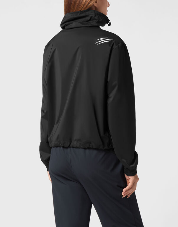 Plein Sport Cropped Windbreaker LS Scratch Black