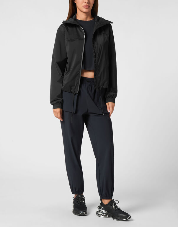 Plein Sport Cropped Windbreaker LS Scratch Black