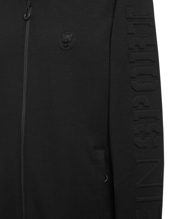 Plein Sport Embossed Hoodie Sweatjacket Black