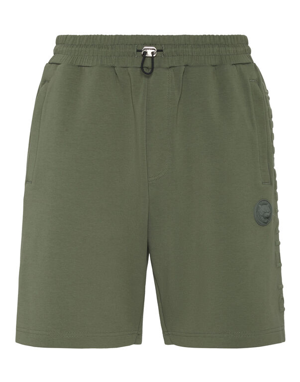 plein sport Embossed Jogging Shorts Military