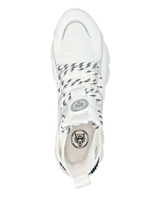 Plein Sport Hi-Top Runner Tiger White