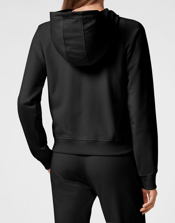 Plein Sport Hoodie Sweatjacket Basic Black