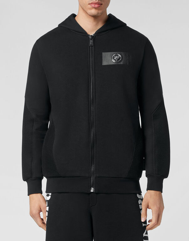 Plein Sport Hoodie Sweatjacket Black / White
