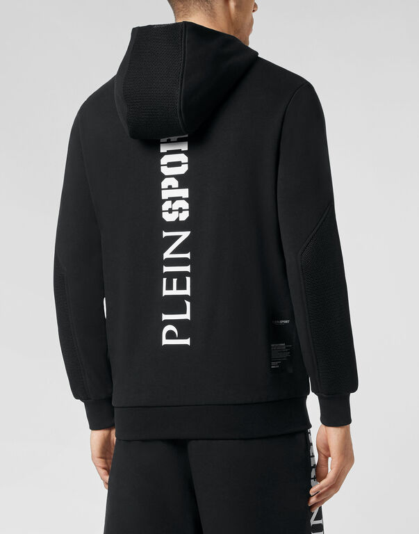 Plein Sport Hoodie Sweatjacket Black / White