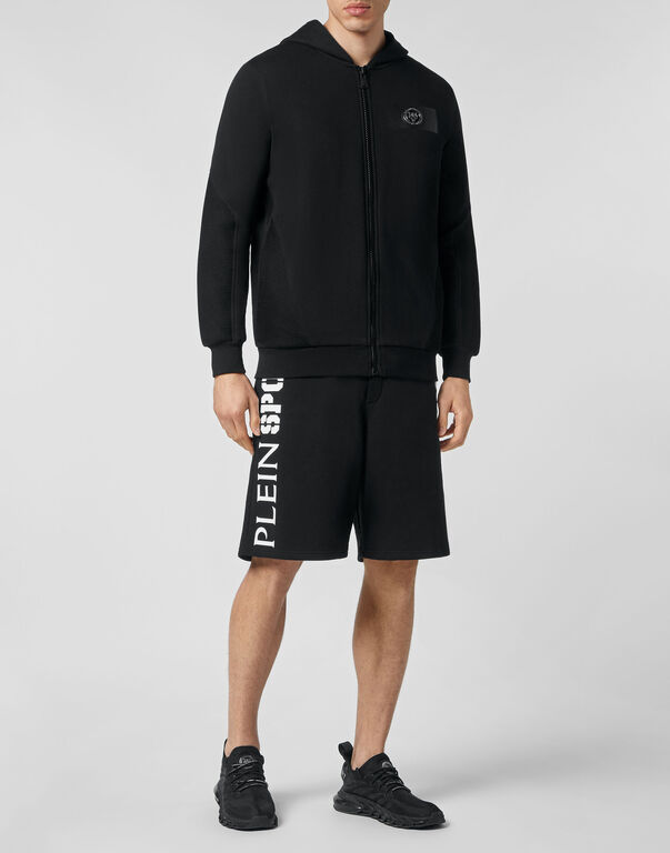 Plein Sport Hoodie Sweatjacket Black / White