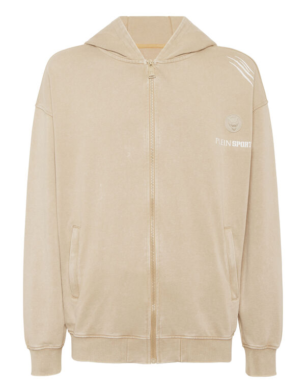 plein sport Hoodie Sweatjacket Cold Dye beige