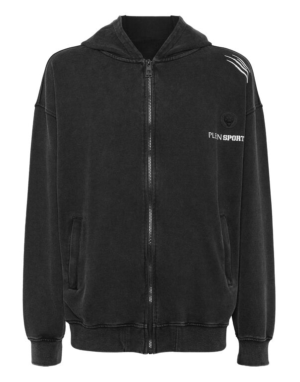 plein sport Hoodie Sweatjacket Cold Dye black