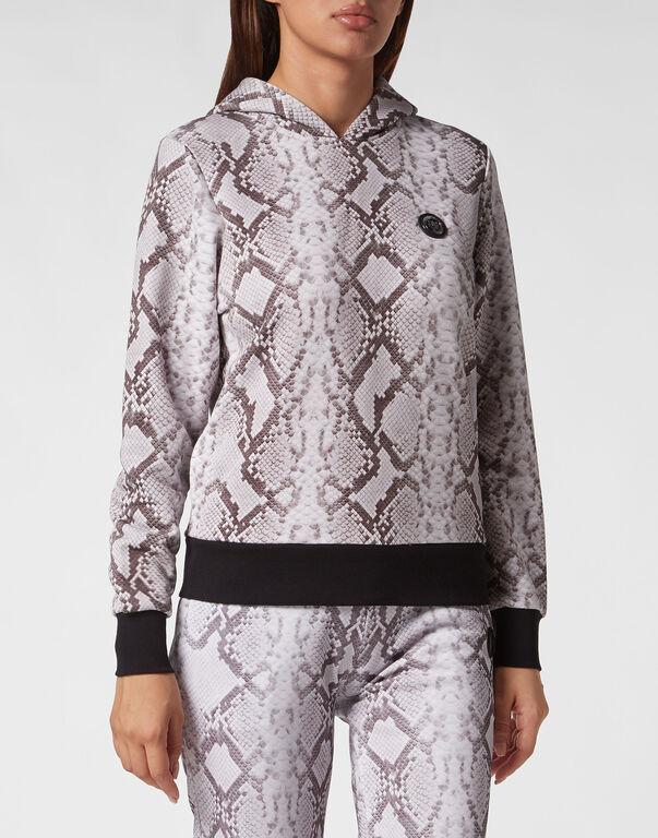 Plein Sport Hoodie Sweatjacket Pitone Grey