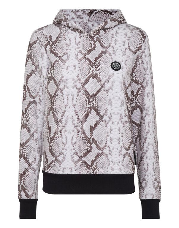 plein sport Hoodie Sweatjacket Pitone grey