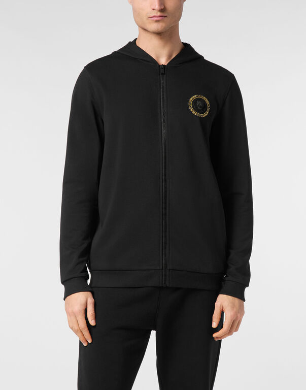 Plein Sport Hoodie Sweatjacket Tiger Black