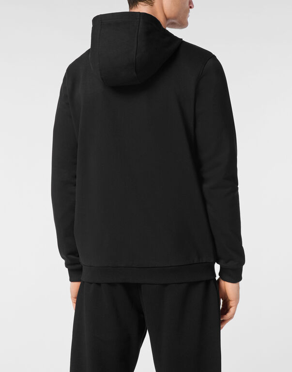 Plein Sport Hoodie Sweatjacket Tiger Black