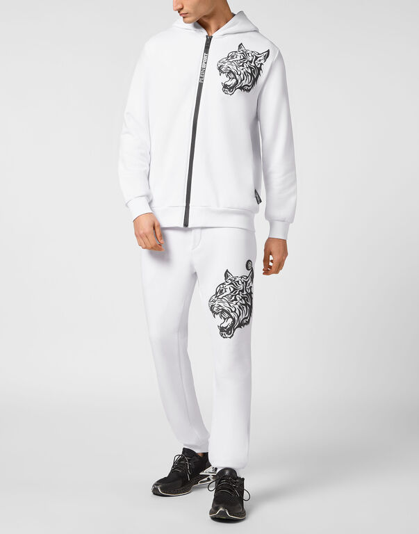 Plein Sport Hoodie Sweatjacket White