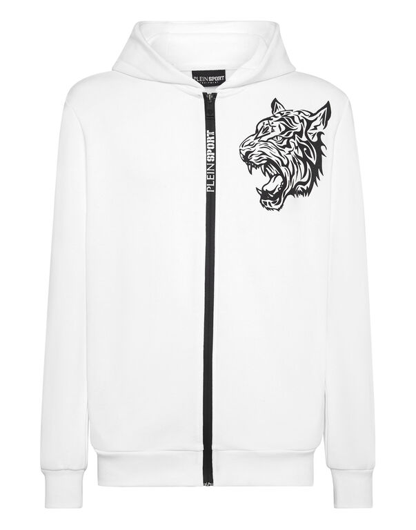plein sport Hoodie Sweatjacket white