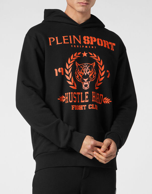 Plein Sport Hoodie Sweatshirt Black / Orange
