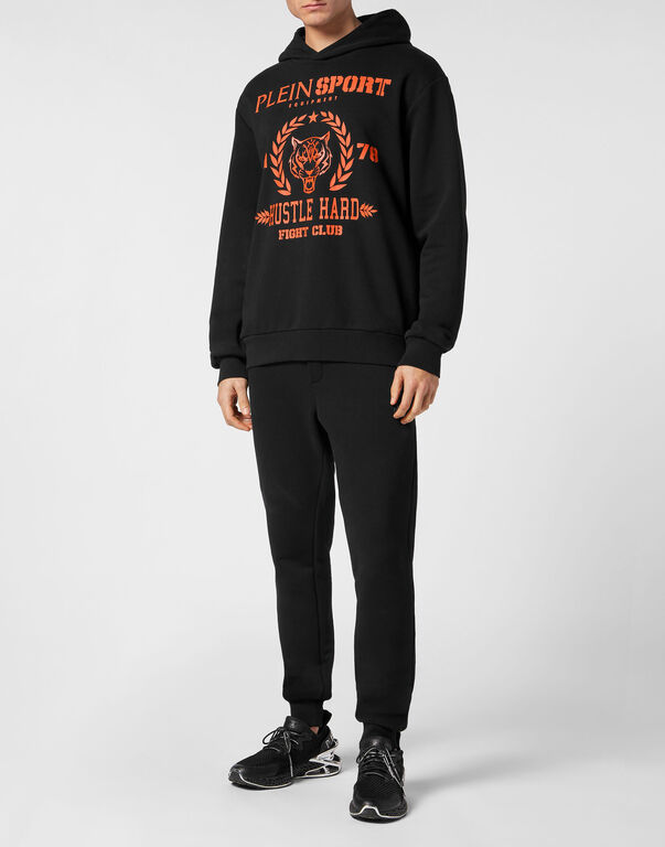 Plein Sport Hoodie Sweatshirt Black / Orange