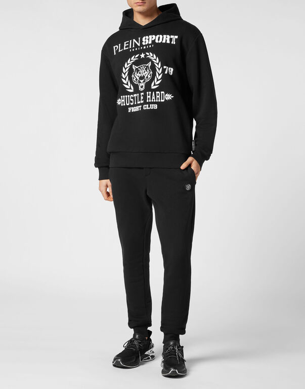 Plein Sport Hoodie Sweatshirt Black / White