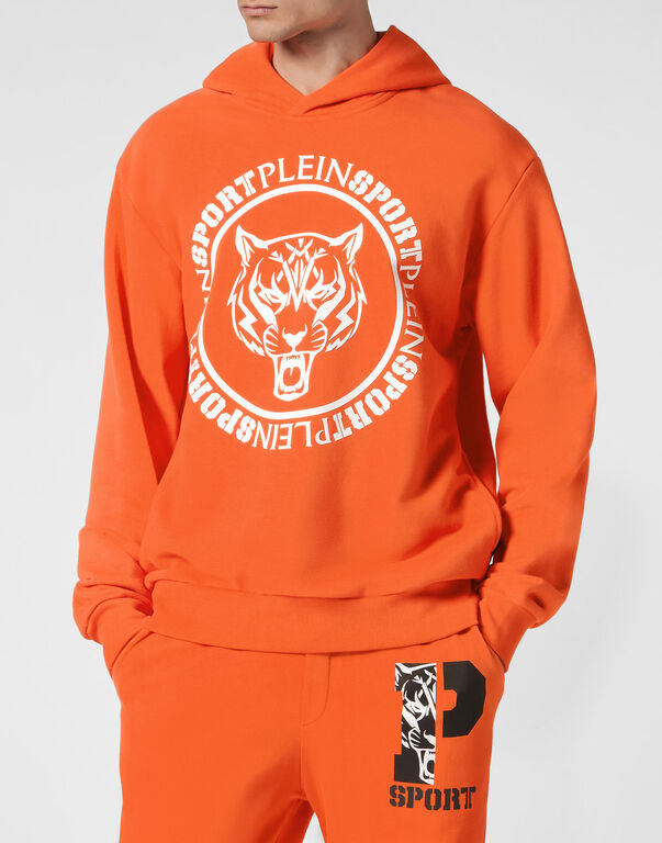 Plein Sport Hoodie Sweatshirt Carbon Tiger Orange