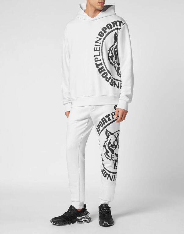 Plein Sport Hoodie Sweatshirt Carbon Tiger White