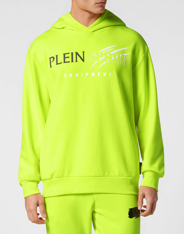 Plein Sport Hoodie Sweatshirt Scratch Green Fluo