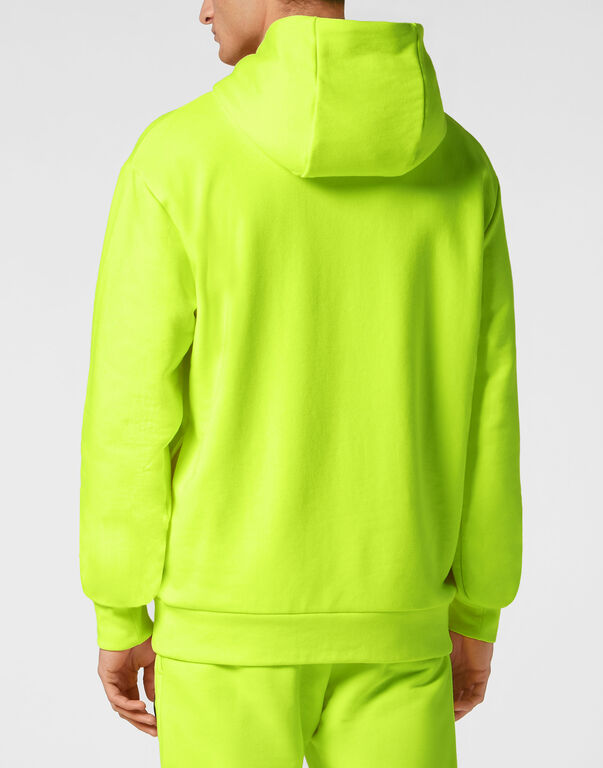 Plein Sport Hoodie Sweatshirt Scratch Green Fluo