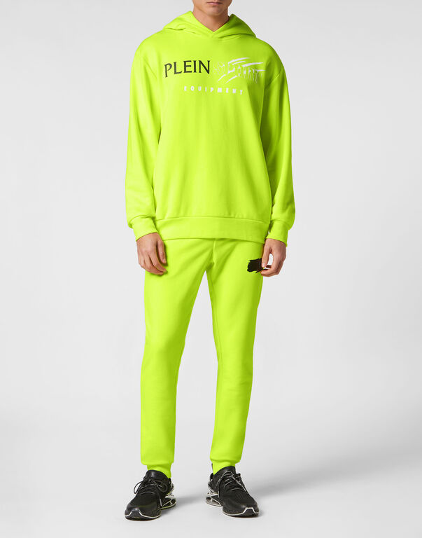 Plein Sport Hoodie Sweatshirt Scratch Green Fluo