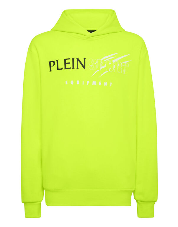 plein sport Hoodie sweatshirt Scratch green fluo