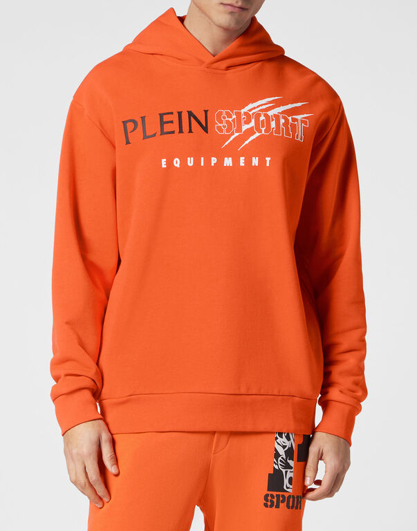 Plein Sport Hoodie Sweatshirt Scratch Orange
