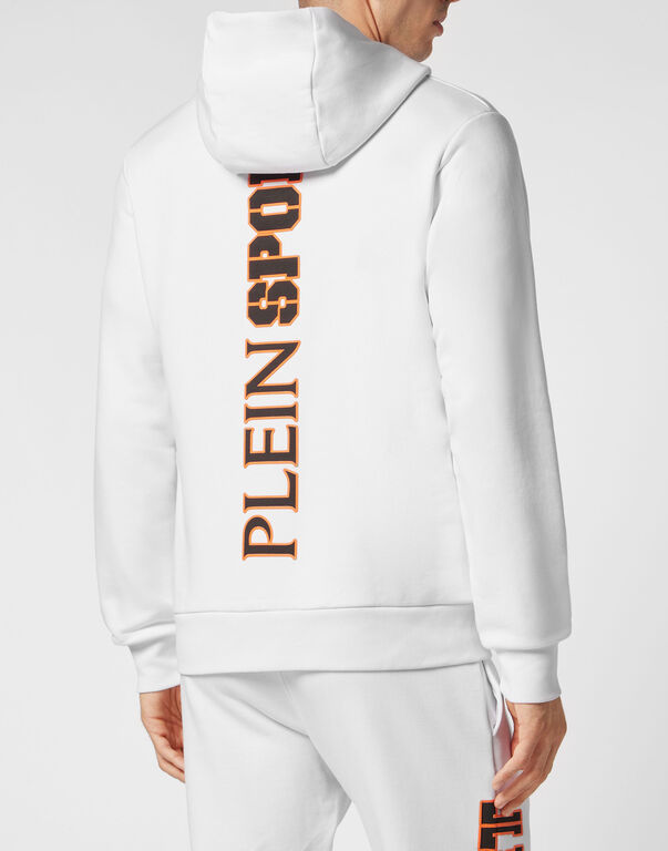 Plein Sport Hoodie Sweatshirt Scratch White