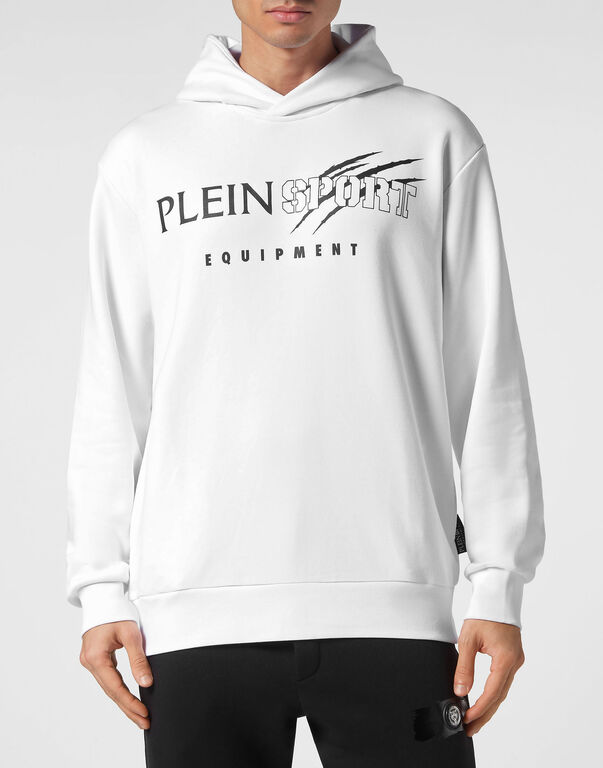 Plein Sport Hoodie Sweatshirt Scratch White / Black