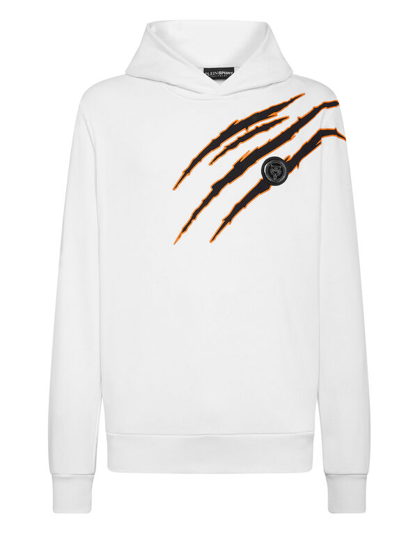 plein sport Hoodie Sweatshirt Scratch white