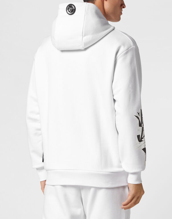 Plein Sport Hoodie Sweatshirt Thunder Tiger White