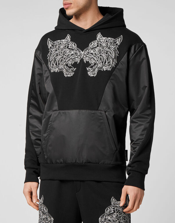 Plein Sport Hoodie Sweatshirt Tiger Black / Black