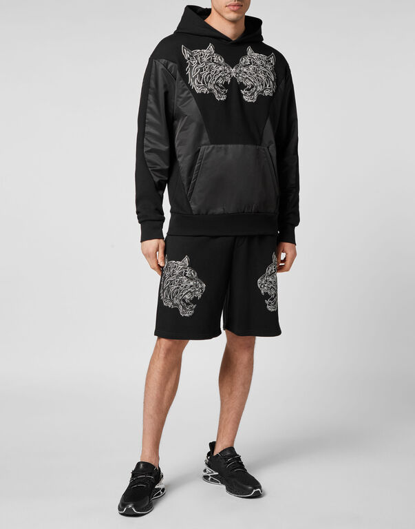 Plein Sport Hoodie Sweatshirt Tiger Black / Black