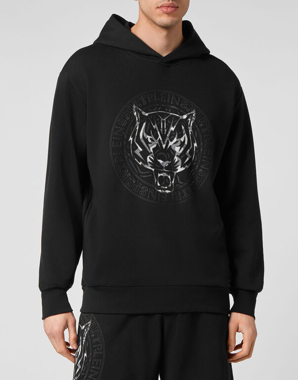 Plein Sport Hoodie Sweatshirt Tiger Black / Black