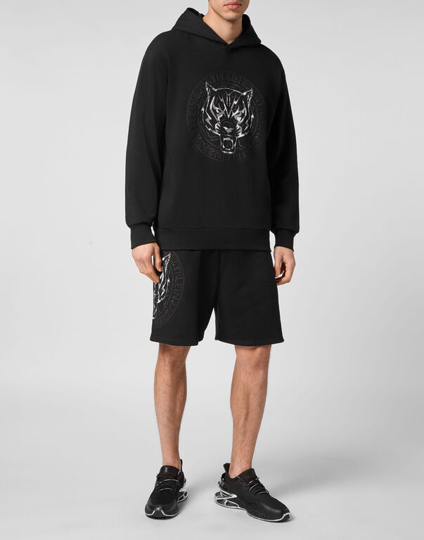 Plein Sport Hoodie Sweatshirt Tiger Black / Black