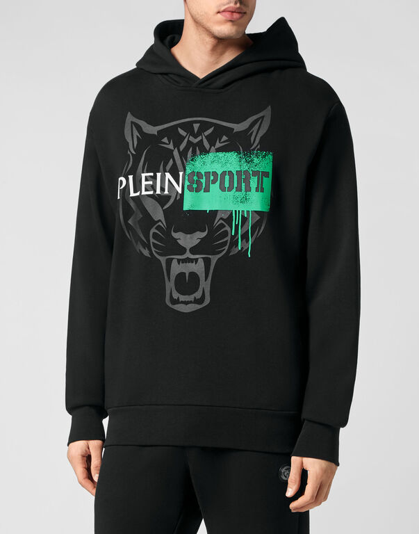 Plein Sport Hoodie Sweatshirt Tiger Black / Black