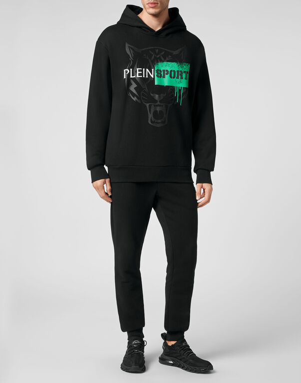 Plein Sport Hoodie Sweatshirt Tiger Black / Black