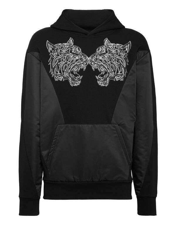 plein sport Hoodie Sweatshirt Tiger black / black